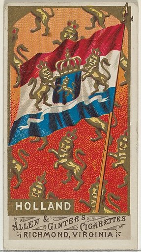 Holland, from Flags of All Nations, Series 1 (N9) for Allen & Ginter Cigarettes Brands