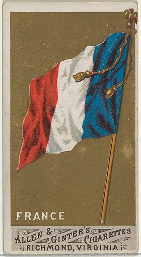France, from Flags of All Nations, Series 1 (N9) for Allen & Ginter Cigarettes Brands