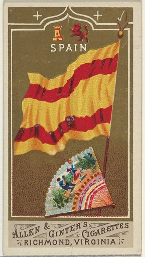 Spain, from Flags of All Nations, Series 1 (N9) for Allen & Ginter Cigarettes Brands