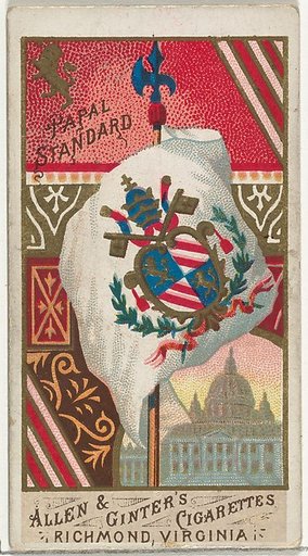 Papal Standard, from Flags of All Nations, Series 1 (N9) for Allen & Ginter Cigarettes Brands