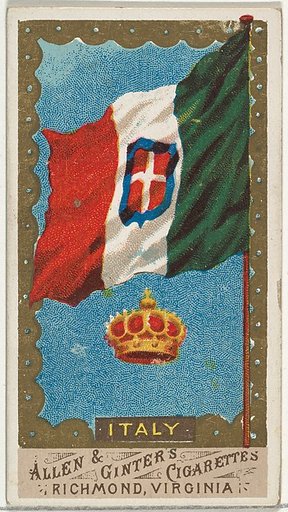 Italy, from Flags of All Nations, Series 1 (N9) for Allen & Ginter Cigarettes Brands