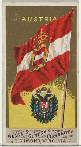 Austria, from Flags of All Nations, Series 1 (N9) for Allen & Ginter Cigarettes Brands