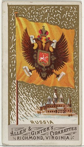 Russia, from Flags of All Nations, Series 1 (N9) for Allen & Ginter Cigarettes Brands