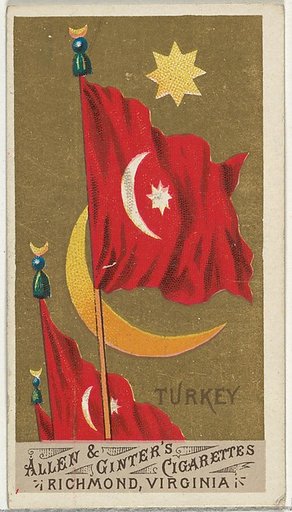 Turkey, from Flags of All Nations, Series 1 (N9) for Allen & Ginter Cigarettes Brands