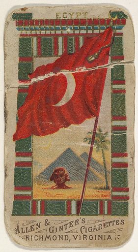 Egypt, from Flags of All Nations, Series 1 (N9) for Allen & Ginter Cigarettes Brands
