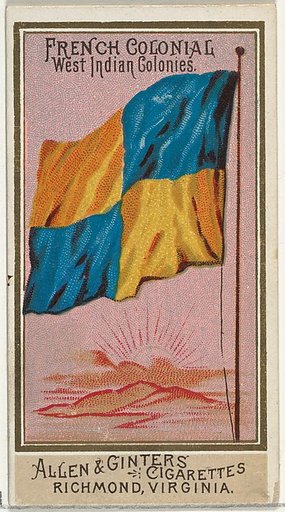 French Colonial West Indian Colonies, from Flags of All Nations, Series 2 (N10) for Allen & Ginter Cigarettes Brands
