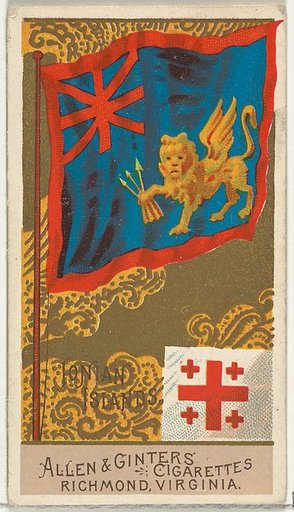 Ionian Islands, from Flags of All Nations, Series 2 (N10) for Allen & Ginter Cigarettes Brands