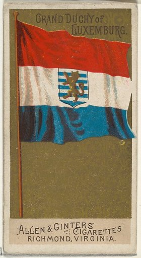 Grand Duchy of Luxemburg, from Flags of All Nations, Series 2 (N10) for Allen & Ginter Cigarettes Brands