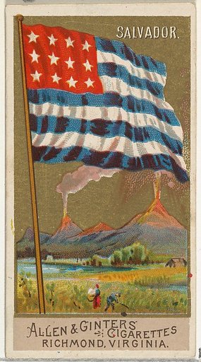 Salvador, from Flags of All Nations, Series 2 (N10) for Allen & Ginter Cigarettes Brands