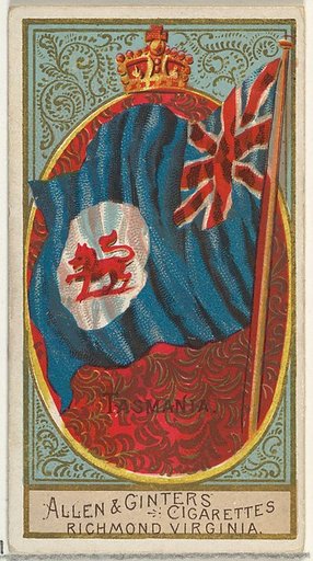 Tasmania, from Flags of All Nations, Series 2 (N10) for Allen & Ginter Cigarettes Brands