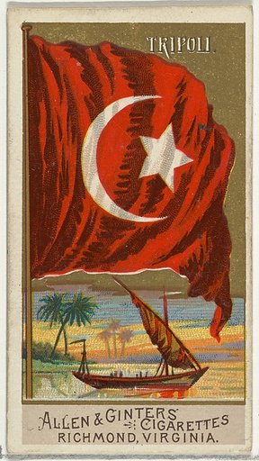 Tripoli, from Flags of All Nations, Series 2 (N10) for Allen & Ginter Cigarettes Brands