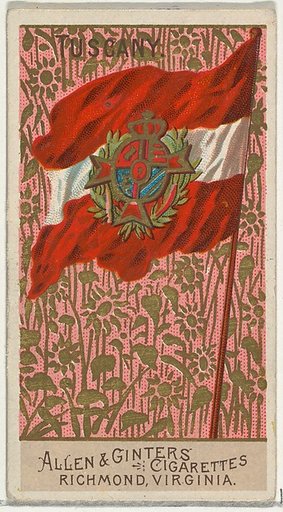 Tuscany, from Flags of All Nations, Series 2 (N10) for Allen & Ginter Cigarettes Brands