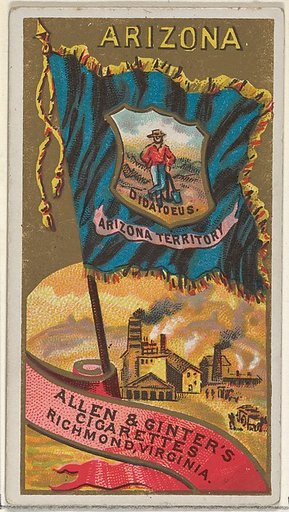 Arizona, from Flags of the States and Territories (N11) for Allen & Ginter Cigarettes Brands
