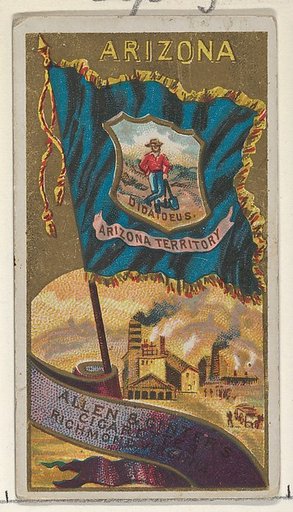 Arizona, from Flags of the States and Territories (N11) for Allen & Ginter Cigarettes Brands