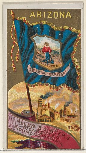 Arizona, from Flags of the States and Territories (N11) for Allen & Ginter Cigarettes Brands