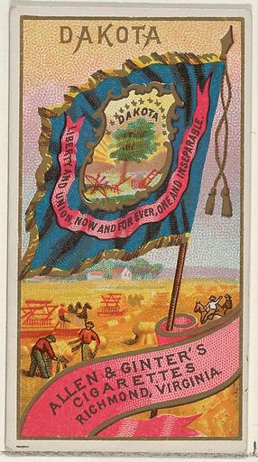 Dakota, from Flags of the States and Territories (N11) for Allen & Ginter Cigarettes Brands