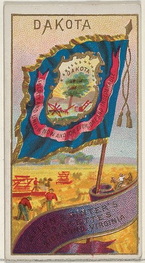 Dakota, from Flags of the States and Territories (N11) for Allen & Ginter Cigarettes Brands