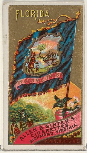 Florida, from Flags of the States and Territories (N11) for Allen & Ginter Cigarettes Brands