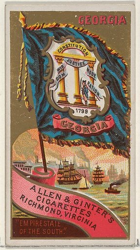 Georgia, from Flags of the States and Territories (N11) for Allen & Ginter Cigarettes Brands