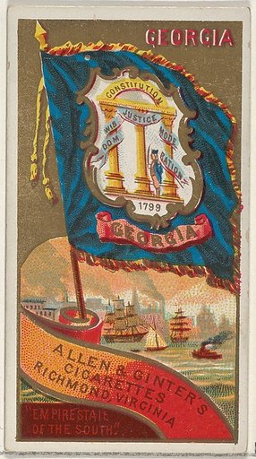 Georgia, from Flags of the States and Territories (N11) for Allen & Ginter Cigarettes Brands