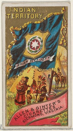 Indian Territory, from Flags of the States and Territories (N11) for Allen & Ginter Cigarettes Brands