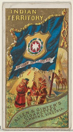 Indian Territory, from Flags of the States and Territories (N11) for Allen & Ginter Cigarettes Brands