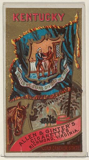 Kentucky, from Flags of the States and Territories (N11) for Allen & Ginter Cigarettes Brands