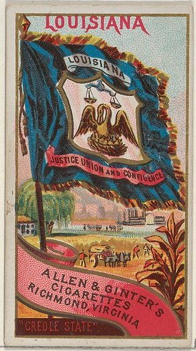 Louisiana, from Flags of the States and Territories (N11) for Allen & Ginter Cigarettes Brands