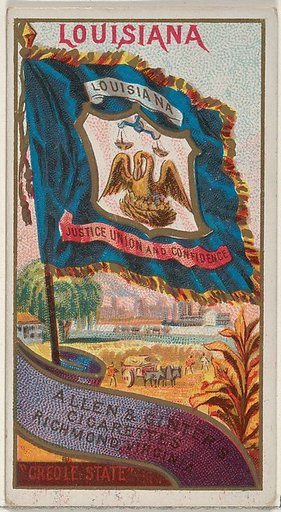 Louisiana, from Flags of the States and Territories (N11) for Allen & Ginter Cigarettes Brands