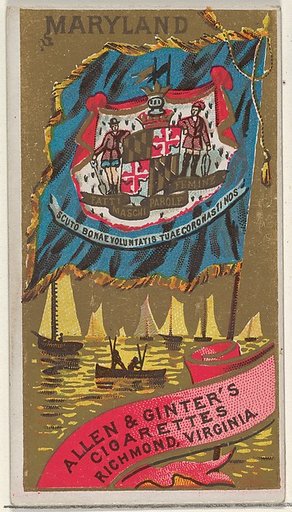 Maryland, from Flags of the States and Territories (N11) for Allen & Ginter Cigarettes Brands