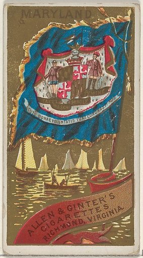 Maryland, from Flags of the States and Territories (N11) for Allen & Ginter Cigarettes Brands
