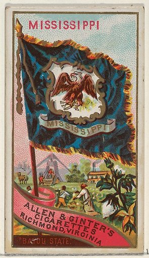 Mississippi, from Flags of the States and Territories (N11) for Allen & Ginter Cigarettes Brands