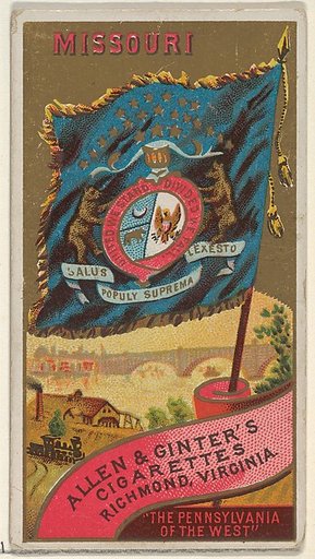 Missouri, from Flags of the States and Territories (N11) for Allen & Ginter Cigarettes Brands