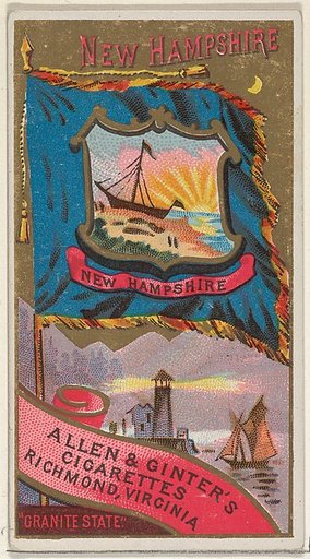 New Hampshire, from Flags of the States and Territories (N11) for Allen & Ginter Cigarettes Brands