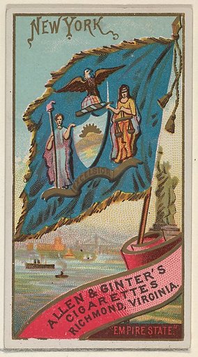 New York, from Flags of the States and Territories (N11) for Allen & Ginter Cigarettes Brands