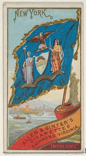 New York, from Flags of the States and Territories (N11) for Allen & Ginter Cigarettes Brands