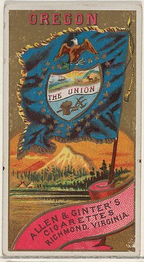 Oregon, from Flags of the States and Territories (N11) for Allen & Ginter Cigarettes Brands