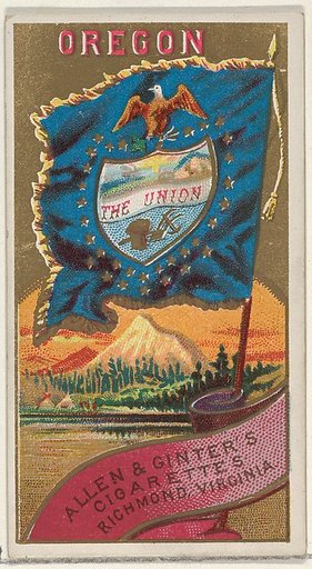Oregon, from Flags of the States and Territories (N11) for Allen & Ginter Cigarettes Brands