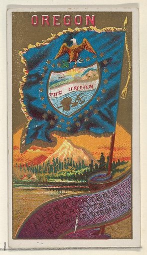 Oregon, from Flags of the States and Territories (N11) for Allen & Ginter Cigarettes Brands