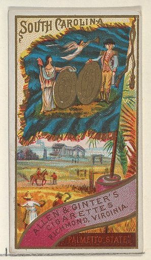 South Carolina, from Flags of the States and Territories (N11) for Allen & Ginter Cigarettes Brands
