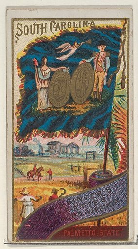 South Carolina, from Flags of the States and Territories (N11) for Allen & Ginter Cigarettes Brands