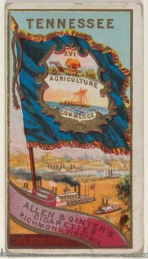Tennessee, from Flags of the States and Territories (N11) for Allen & Ginter Cigarettes Brands