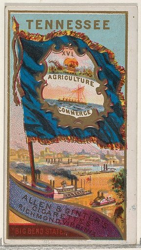 Tennessee, from Flags of the States and Territories (N11) for Allen & Ginter Cigarettes Brands