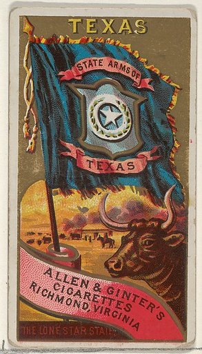 Texas, from Flags of the States and Territories (N11) for Allen & Ginter Cigarettes Brands