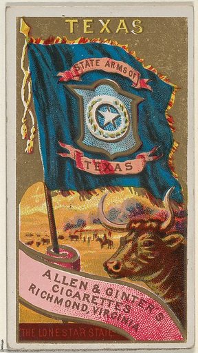 Texas, from Flags of the States and Territories (N11) for Allen & Ginter Cigarettes Brands