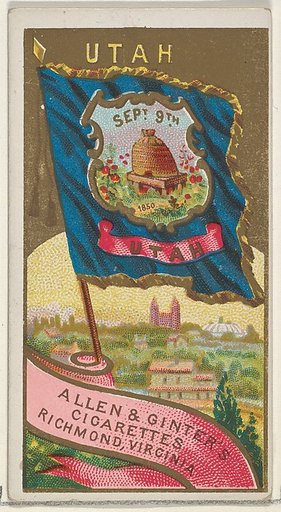 Utah, from Flags of the States and Territories (N11) for Allen & Ginter Cigarettes Brands