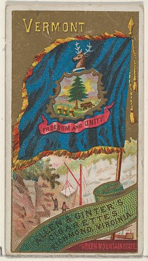 Vermont, from Flags of the States and Territories (N11) for Allen & Ginter Cigarettes Brands
