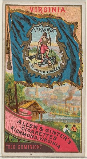 Virginia, from Flags of the States and Territories (N11) for Allen & Ginter Cigarettes Brands