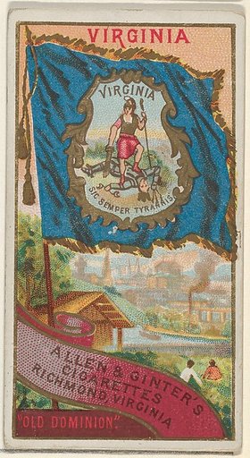 Virginia, from Flags of the States and Territories (N11) for Allen & Ginter Cigarettes Brands