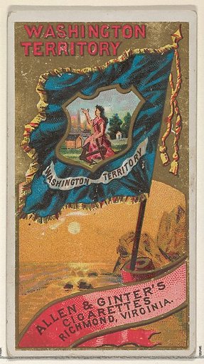 Washington Territory, from Flags of the States and Territories (N11) for Allen & Ginter Cigarettes Brands
